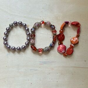 Stretch bracelets.
